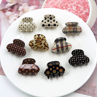 韩国豹纹圆点简约风刘海夹