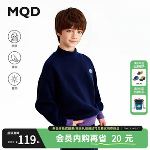 【蓄暖】MQD童装儿童毛衣2025冬季新款男女加厚保暖半高领针