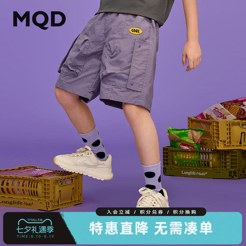 男大童夏季新品工装学院风大口袋出行五分裤休闲裤