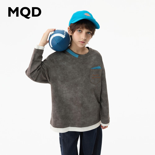 MQD马骑顿男童秋季假两件T恤