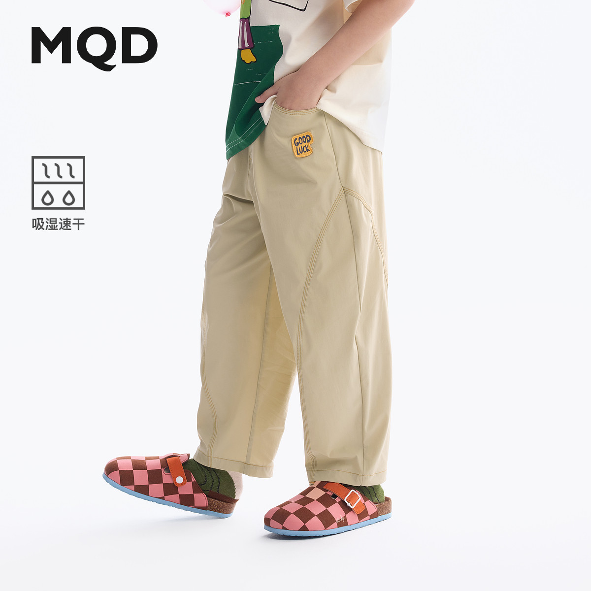 MQD男童夏季速干牛仔老爹裤图片
