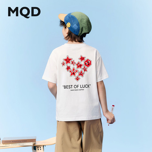MQD童装儿童夏季轻薄亲肤短袖T恤