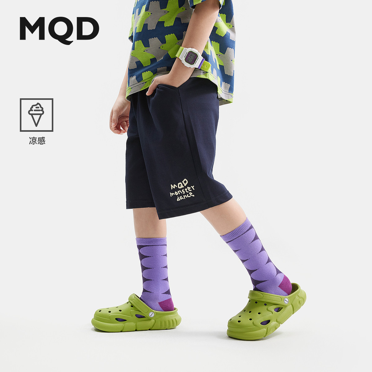 【凉感】MQD男童夏季新款针织五分裤中大儿童运动短裤