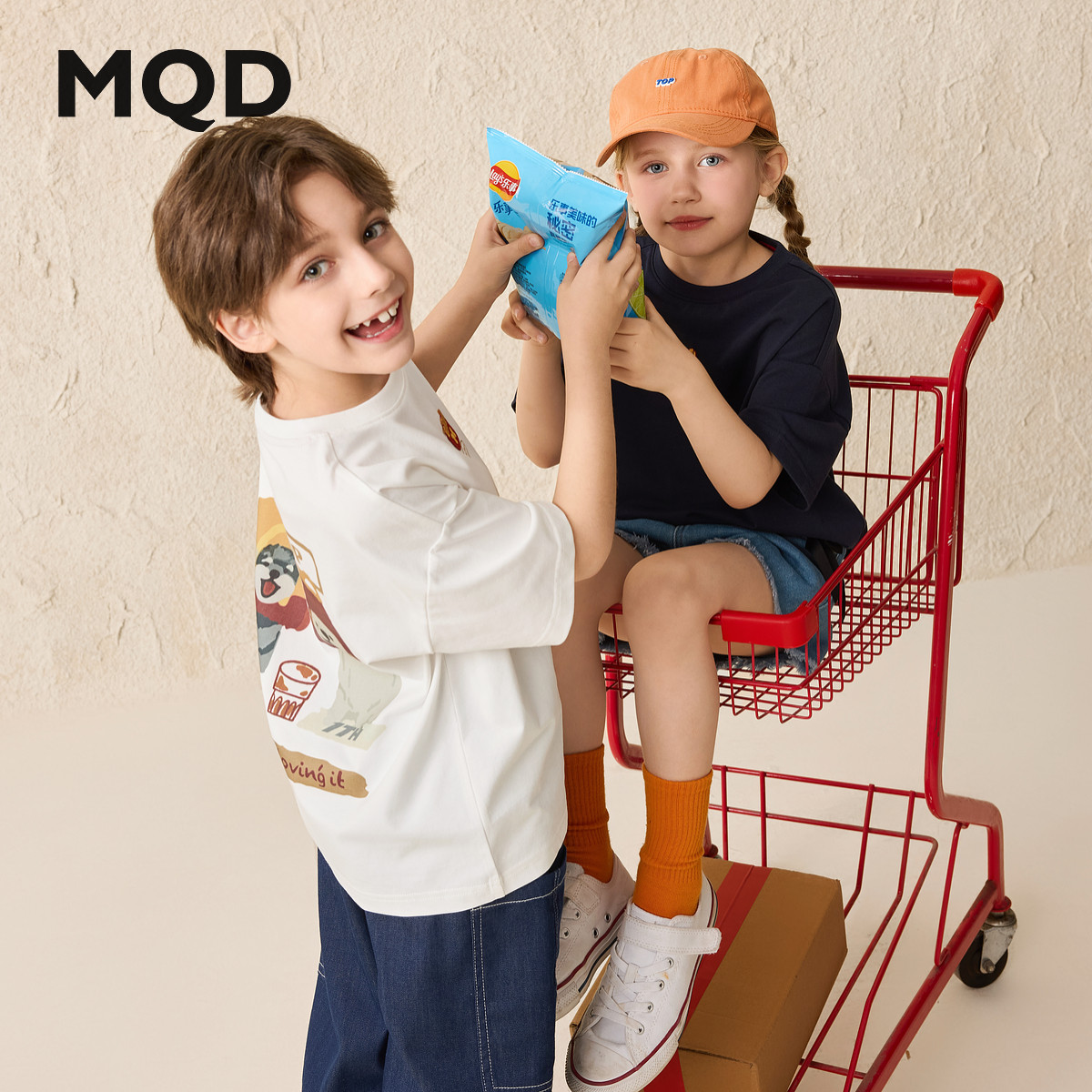 MQD童装儿童夏季卡通大童短袖T恤图片