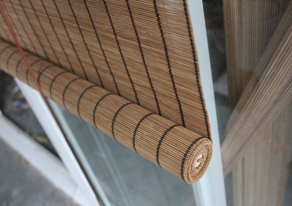 竹帘 卷帘竹门帘汗蒸房贴墙阳台特价窗帘遮光通风印花拉绳式多款