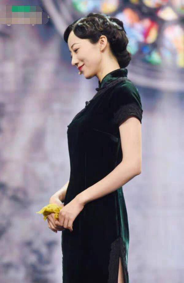 韩雪同款墨绿真丝绒配黑蕾丝修身通勤日常宴会改良旗袍定制做