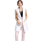 高档货 127184 潮女时装 奈昕正品 外套气场显瘦OL风格 一粒扣马夹