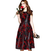 奈昕个性 提花背心高端连衣裙 婚宴妈妈装 化私人订制 124816卍卐