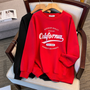 260/200/350斤超大码女装300宽松胖妹妹春秋卫衣胸围/150/160/170