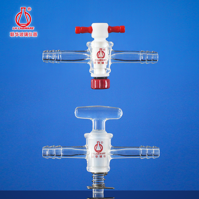 真空二通气体阀四氟玻璃节门活塞