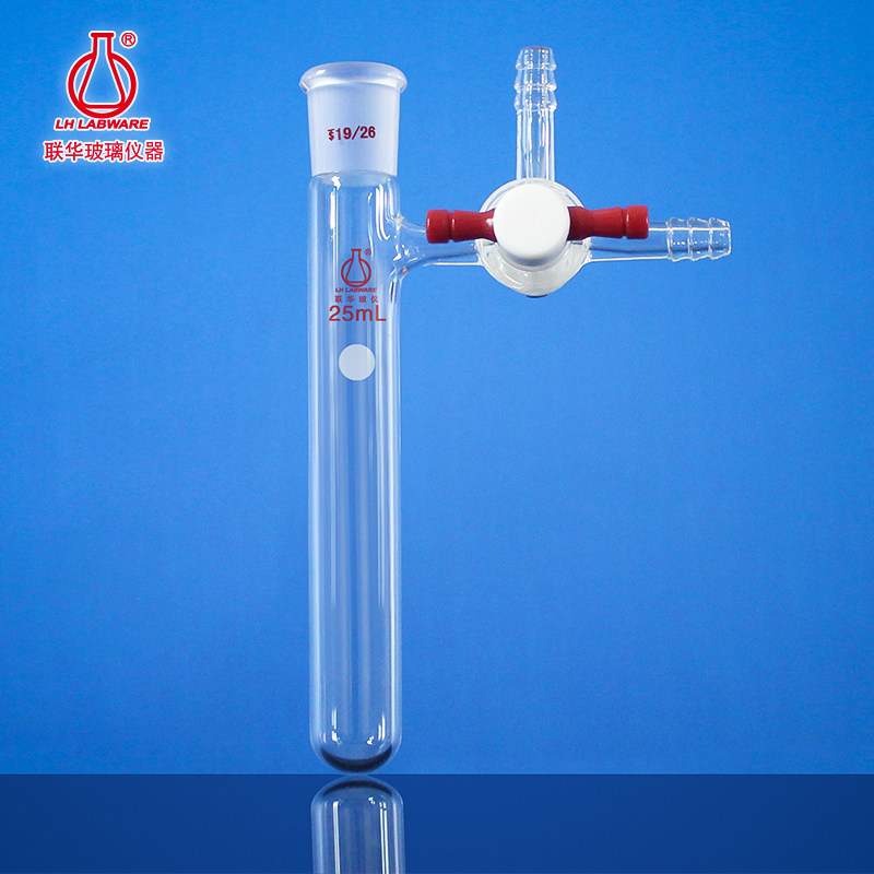 磨口反应管三通阀四氟节门schlenk聚合管25 50 100 250350lh-38-h