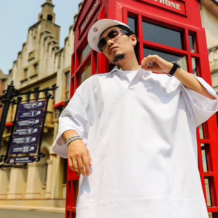 短袖 素色Polo衫 T恤300克重磅朱地空气棉宽松肥大男女 基础款 ACUSA