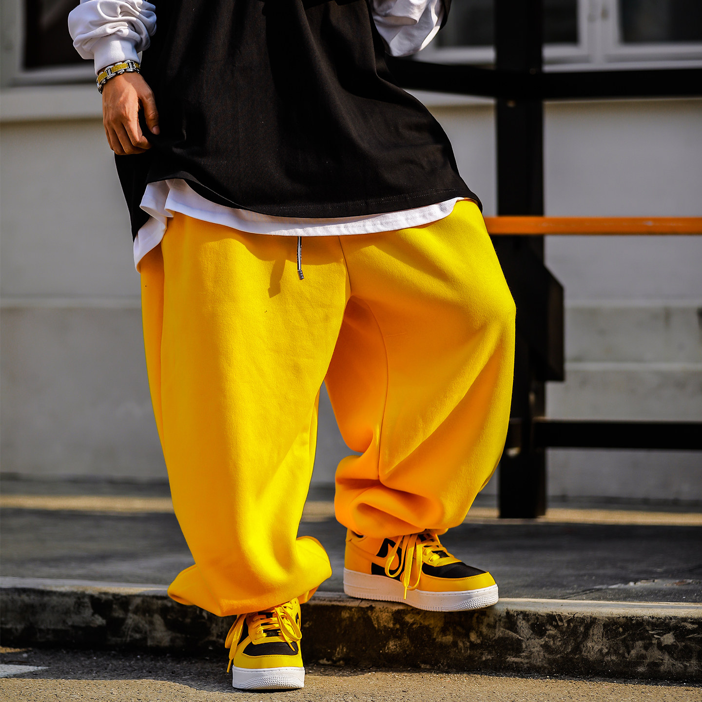 Acusa Hiphop嘻哈街舞说唱运动卫裤街头宽松肥大加绒厚休闲裤长裤