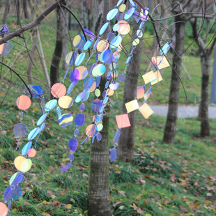 2017新款创意DIY个性婚礼舞台背景装饰道具正方型幻彩珠片布景帘