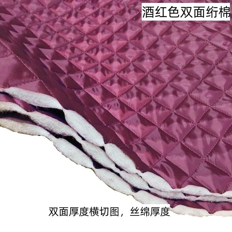 加厚双面夹棉有线绗缝复合面料服装内衬布冬季烤火罩布保暖帐篷布
