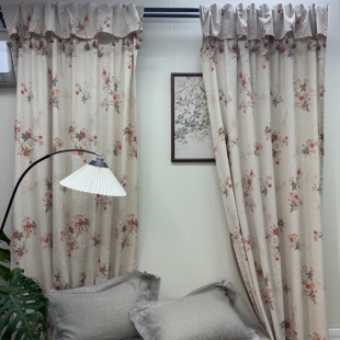 外贸纯亚麻纱帘遮光双层窗帘阳台卧室客厅隔断帘 可定制