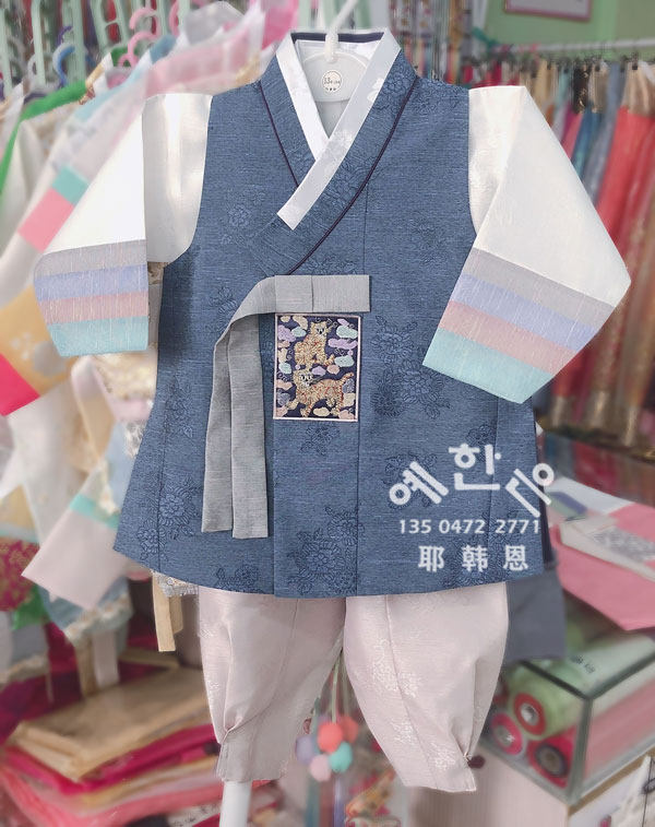 韩国原装进口男孩生日韩服/一周岁生日韩服 YHE-TZ1003