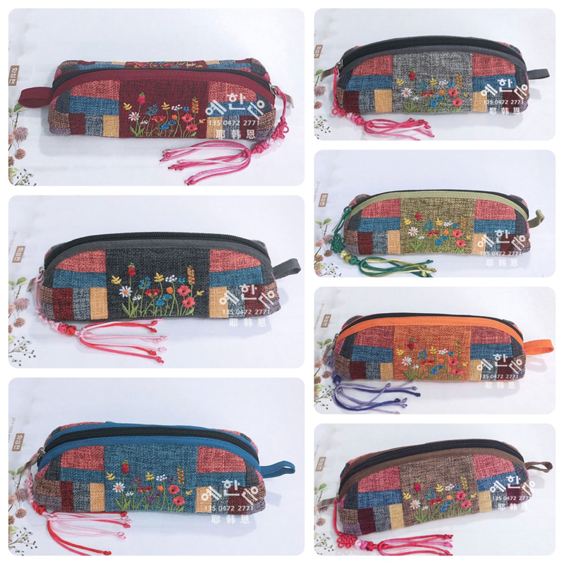 韩国进口花纹化妆包笔袋