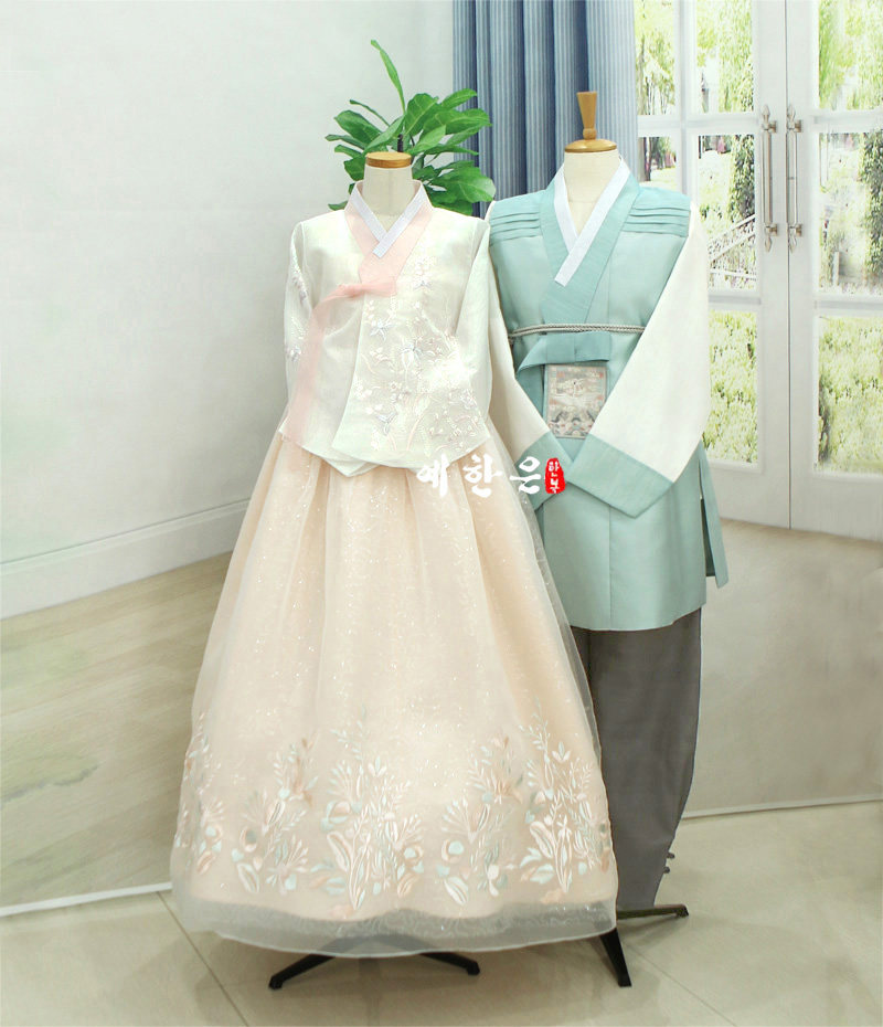 韩国进口面料/新娘新郎婚礼韩服/情侣韩服/结婚礼服/HE-QL1222