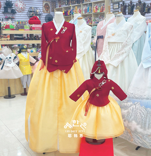 韩国进口面料公主生日韩服儿童新款高档韩服母女装HE-TZ6313