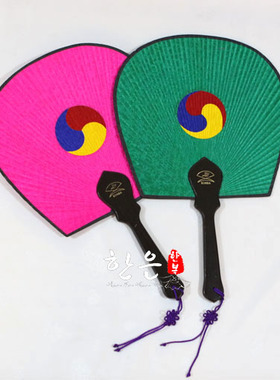 韩国原装进口扇子/韩式丝绸扇子/韩国工艺品/正品/中号/HE-SZ1011