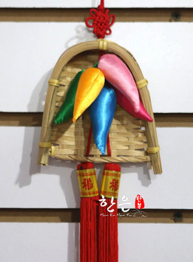 韩国传统工艺品/迷你钵锲辣椒挂件/韩国餐馆壁饰/HE-LJ1005