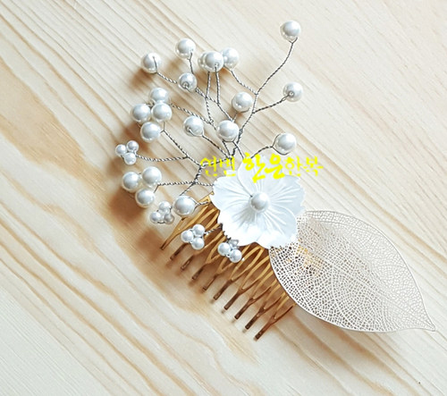 韩国进口婚礼边夹编织发饰