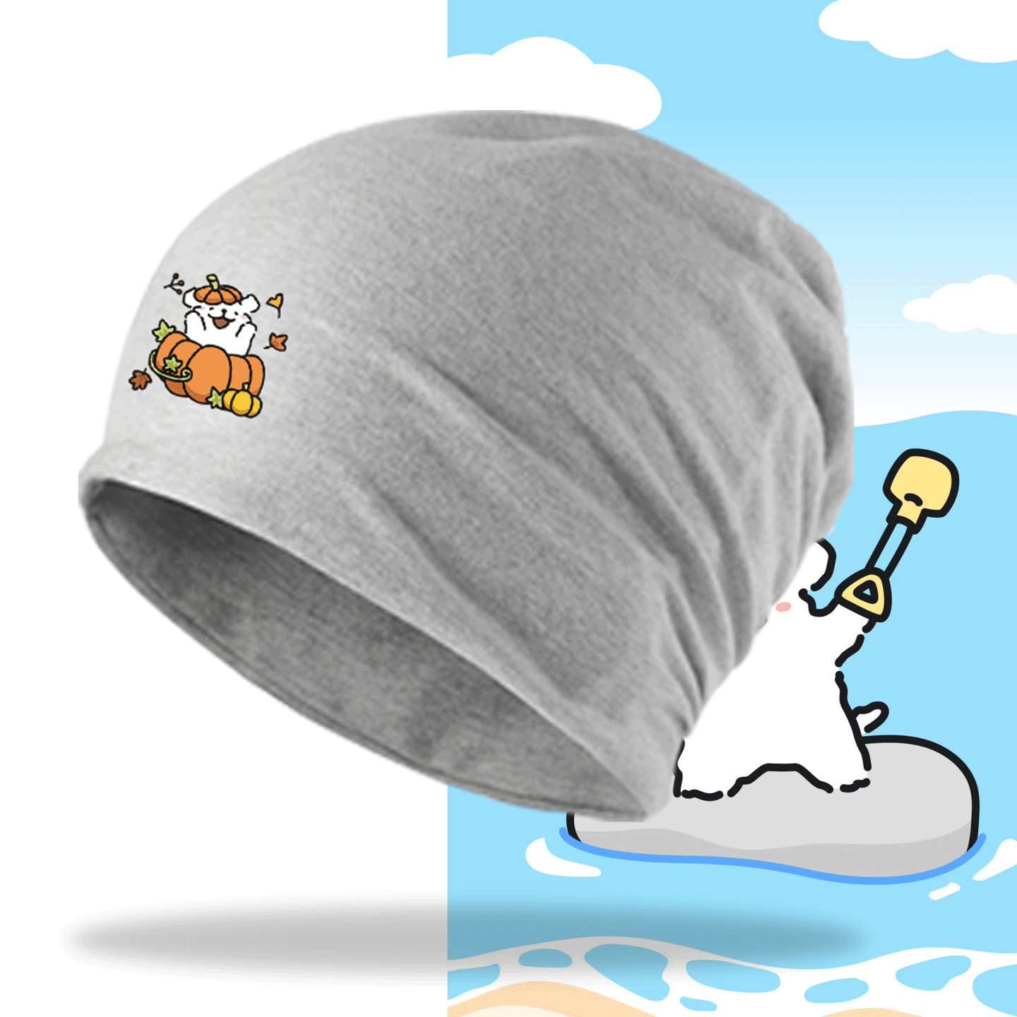 男女情侣定制堆堆帽头巾帽包头帽