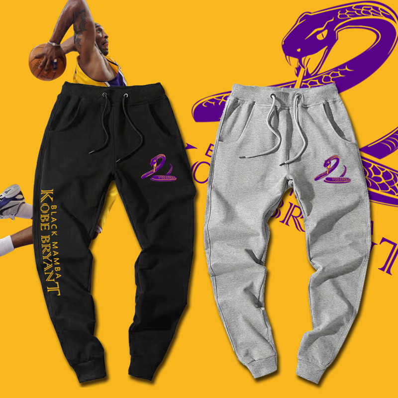 湖人科比kobe曼巴mamba纪念运动纯棉韩版修身透气束口小脚长卫裤