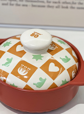 姆明moomin80周年砂锅汤炖汤锅耐高温陶瓷炖锅炖砂锅沙锅