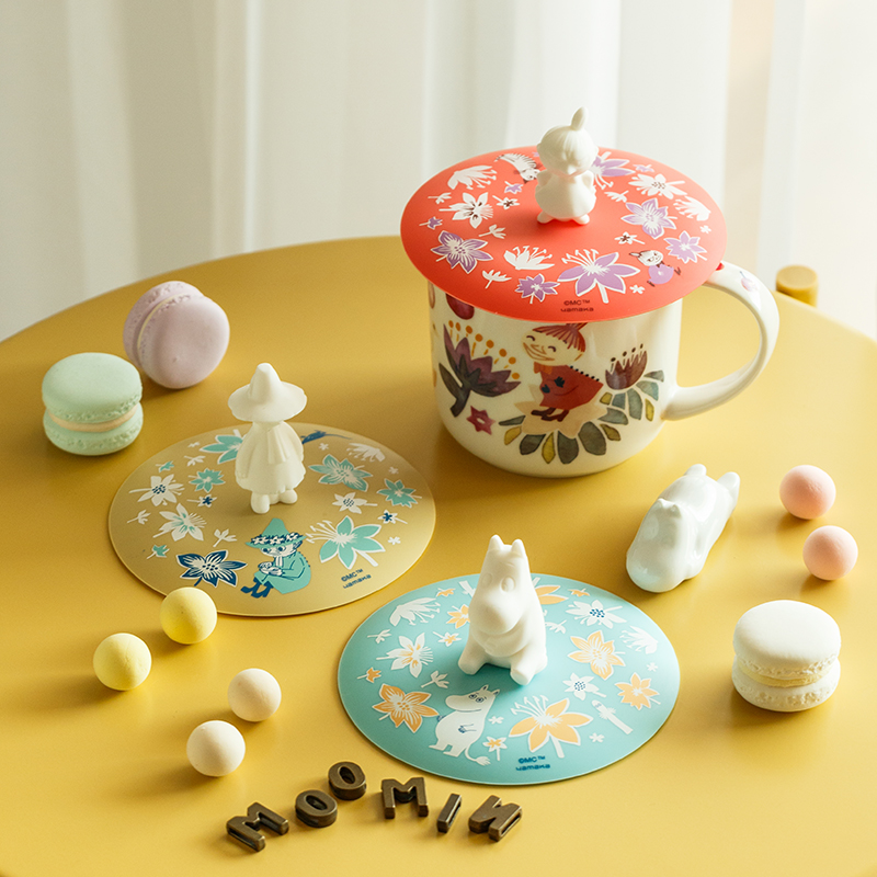 Moomin姆明马克杯盖通用水杯盖硅胶杯盖配件圆形盖防尘耐热礼物