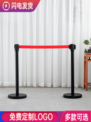 隔离带伸缩带1.0m铁丝栏杆，银行队列护栏栅栏安全警示隔离线桩警