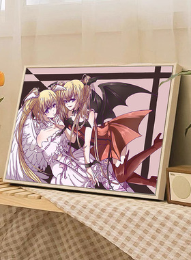 守护甜心歌呗数字油画变身方块天使手工diy丙烯油彩画送同学朋友