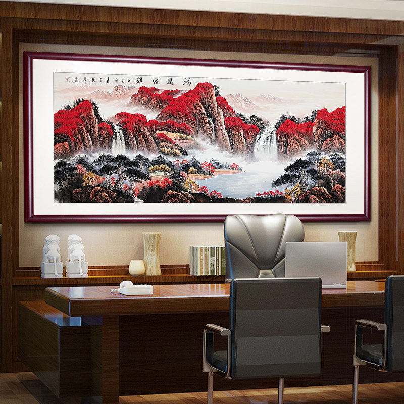 鸿运当头国画山水画2021新款钻石画满钻手工粘贴客厅挂画简单diy