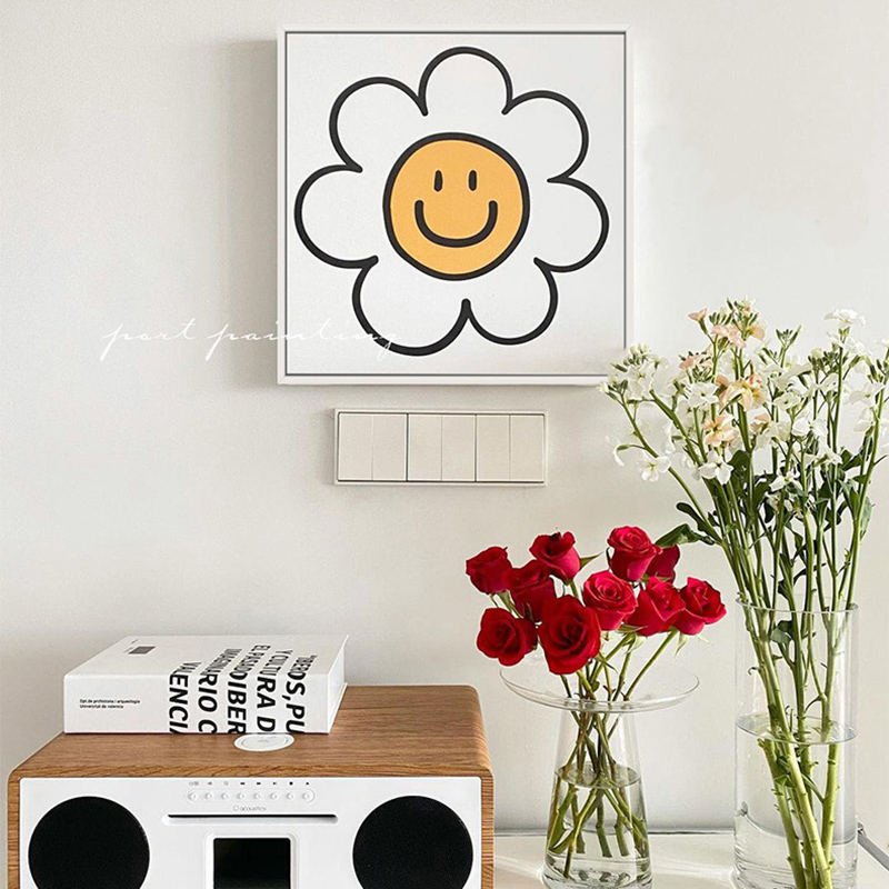5D笑脸花朵钻石画可爱简约挂件