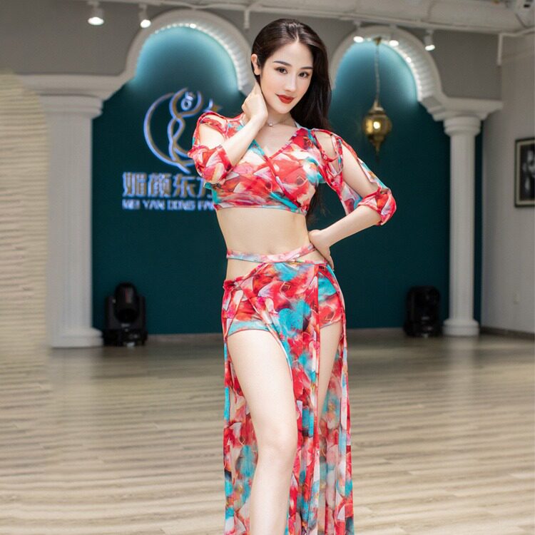 新款秋冬肚皮舞演出裙子套装高级感洋气时尚练功服