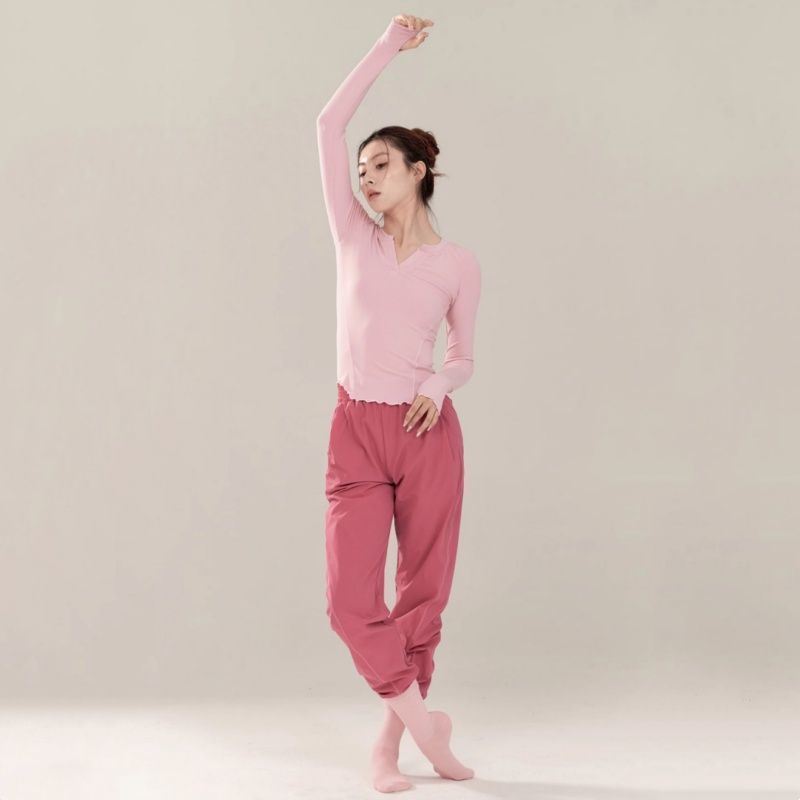 锥形舞蹈裤裤子女现代舞蹈服弹力萝卜裤形体练功高腰