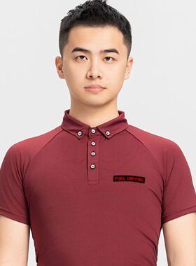 男士国标舞上衣夏季新款速干摩登舞服拉丁舞交谊舞短袖练功服