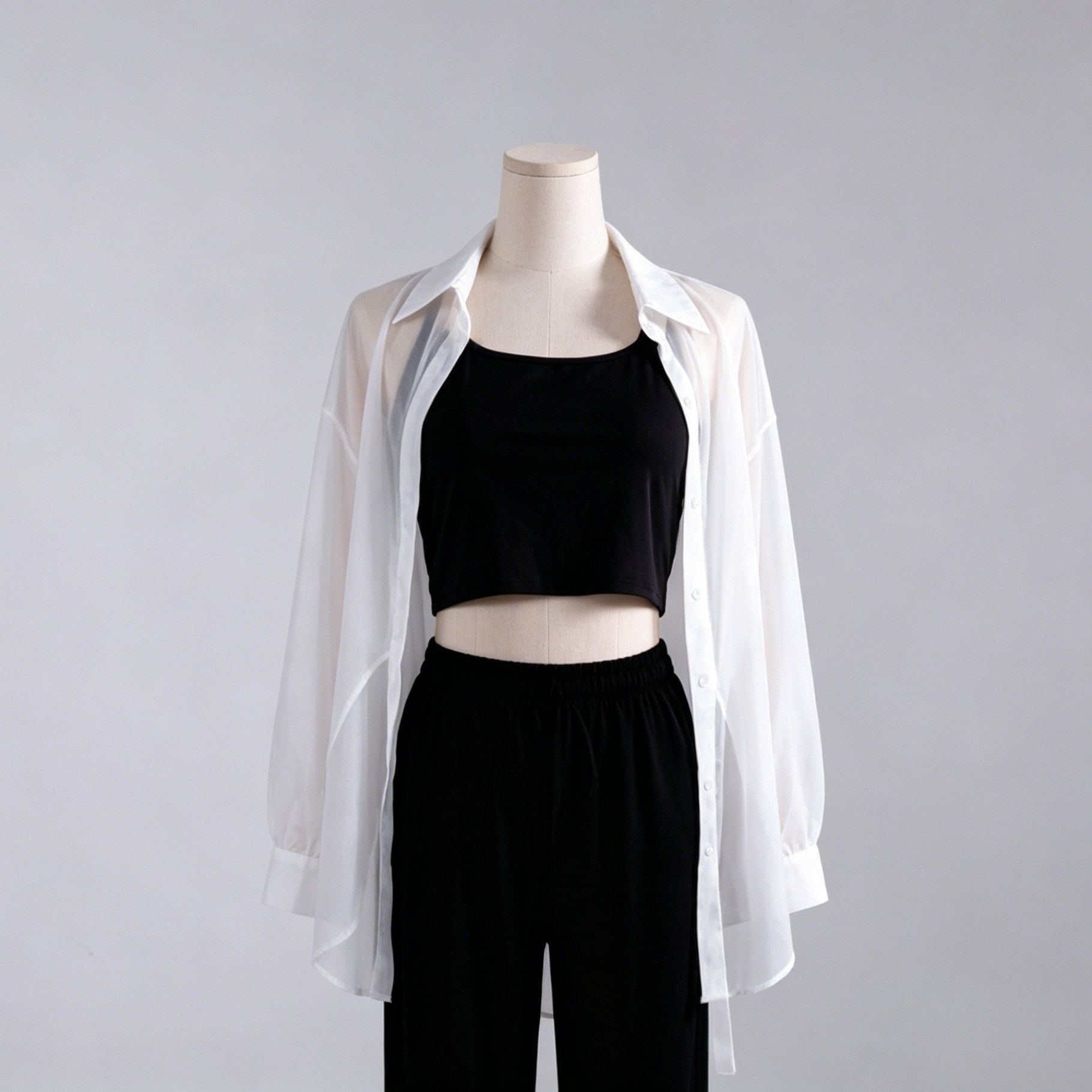 现代舞练功服宽松衬衫直筒舞蹈裤子夏季飘逸高级感女上衣