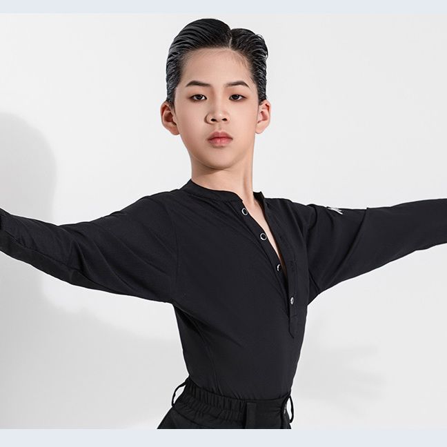 拉丁舞服新款多巴胺男女款长袖上衣早春练功服高级上衣训练服