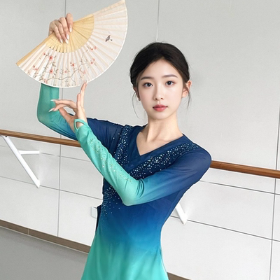 北舞纱衣古典胶州秧歌身韵舞蹈练功服基训纱衣上衣练功服