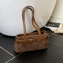 高级感包包女2025新款 麂皮绒单肩包百搭小众腋下包复古手提包 时尚