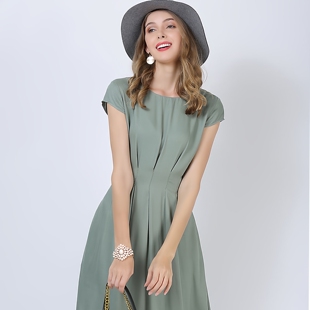 2026新款 欧美高端人造棉绸大码 绵绸连衣裙子夏季 有口袋 超火女装