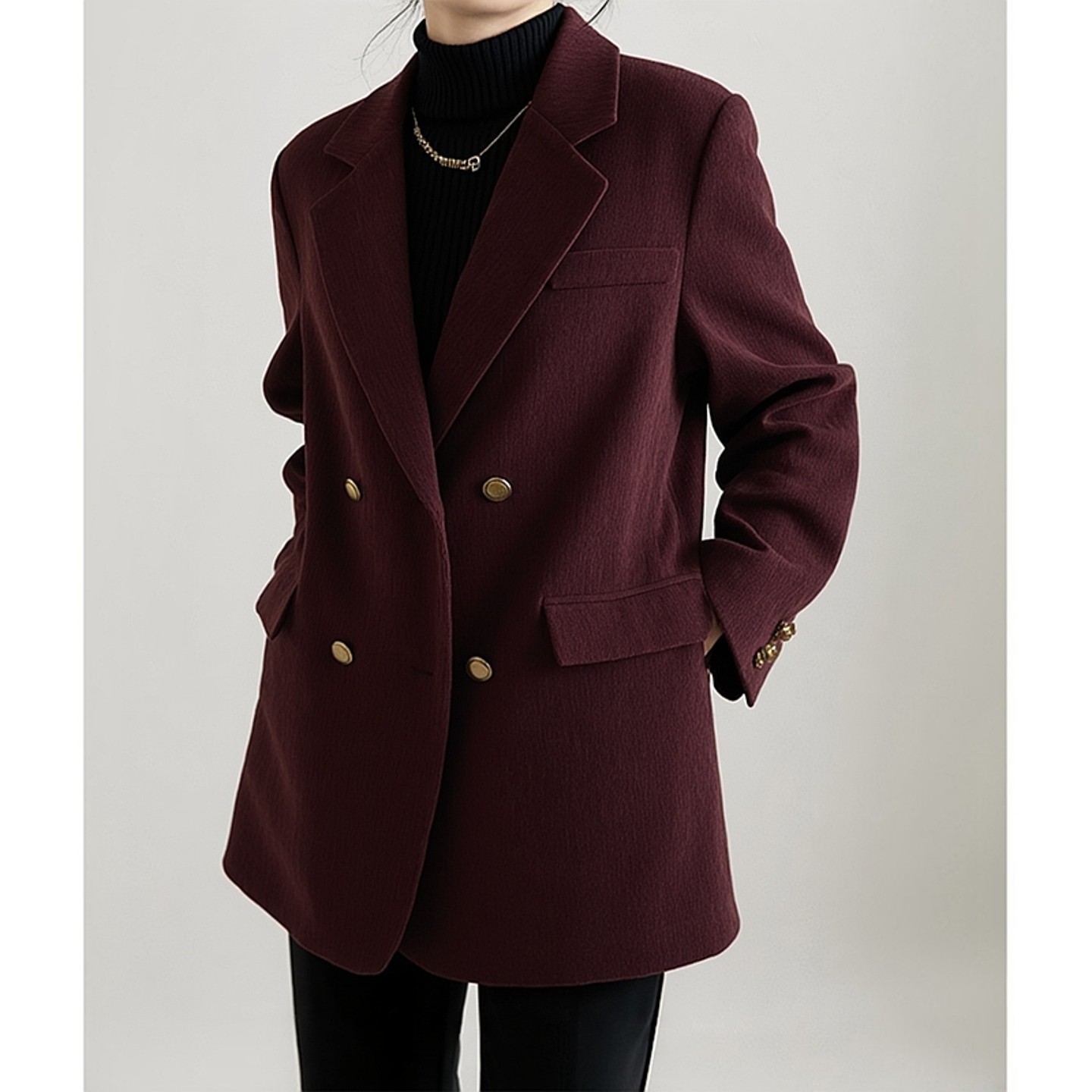 大码西装雪尼尔肌理感西服外套高级感秋冬新款宽松气质外套女装,女装/女士精品,常规大码外套,淘宝优惠券,粉丝福利购,淘宝优惠卷