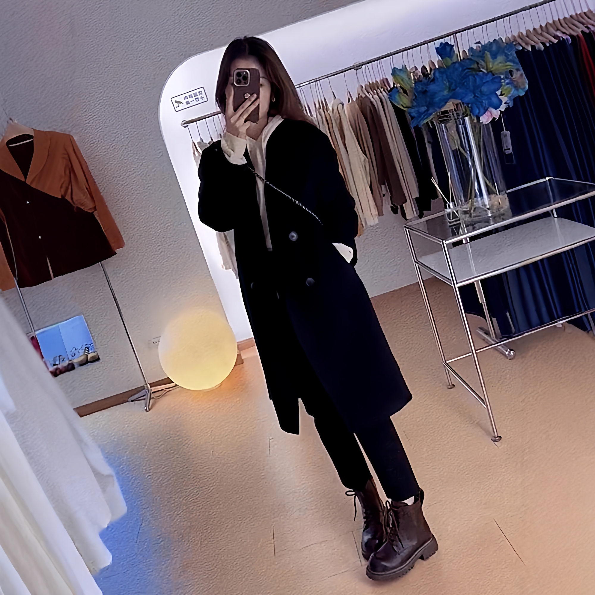 秋冬季新款高级感羊毛呢外套