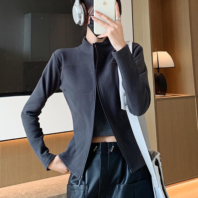 磨毛考拉绒立领修身保暖外套