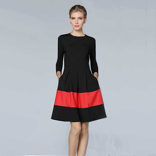 胖mm欧美高端长袖秋季新连衣裙子