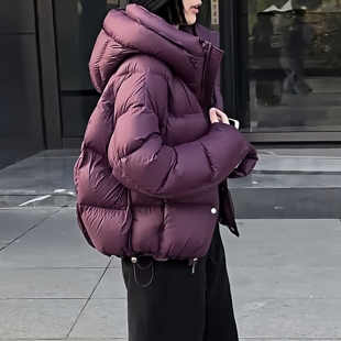 泡芙保暖厚实羽绒服女2025冬季新款短款鸭绒高级感小个子羽绒外套