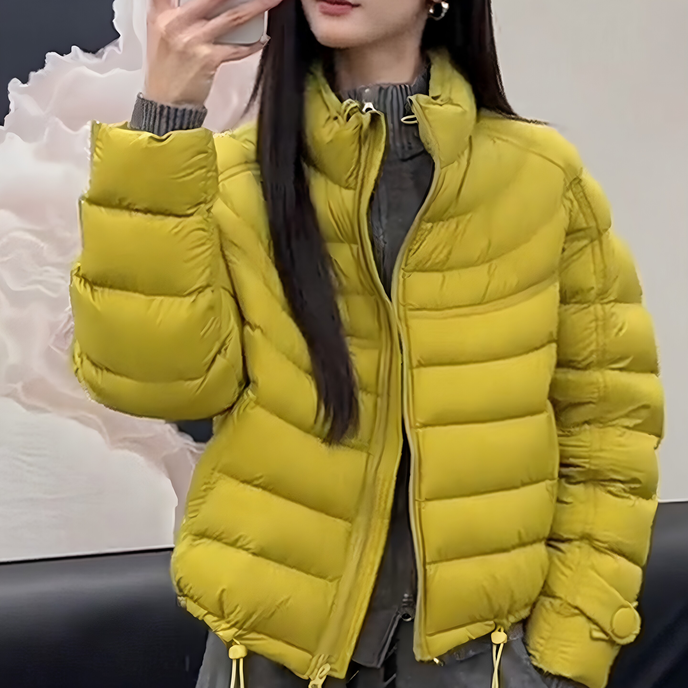 韩版短款立领面包羽绒服女秋冬