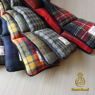 冬季の保温Harristweed哈里斯粗花呢加绒复古羊毛围巾情侣围脖